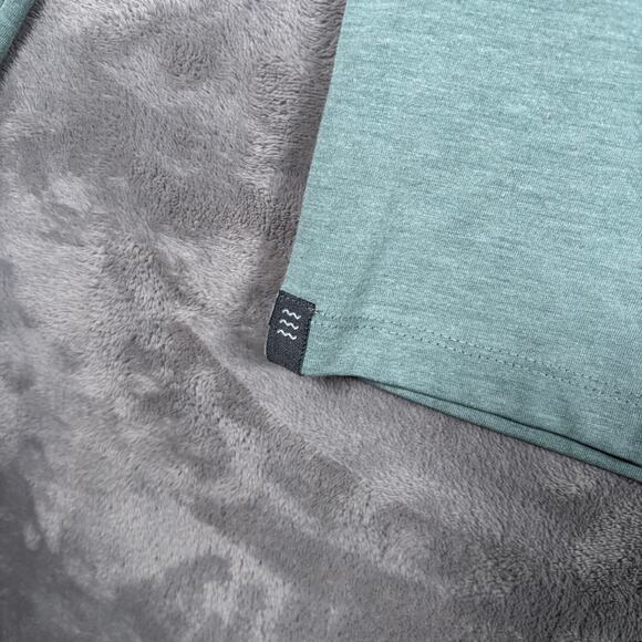 Free Fly Men’s Long Sleeve Henley Shirt Heathered Green Size M - Picture 4 of 5